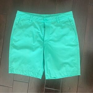 FootJoy Golf Lightweight Shorts Green Mens Size 34 Flat Front EUC